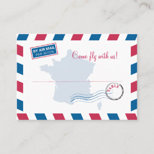 Placement Mariage de carte d'escorte/siège France Air Mail