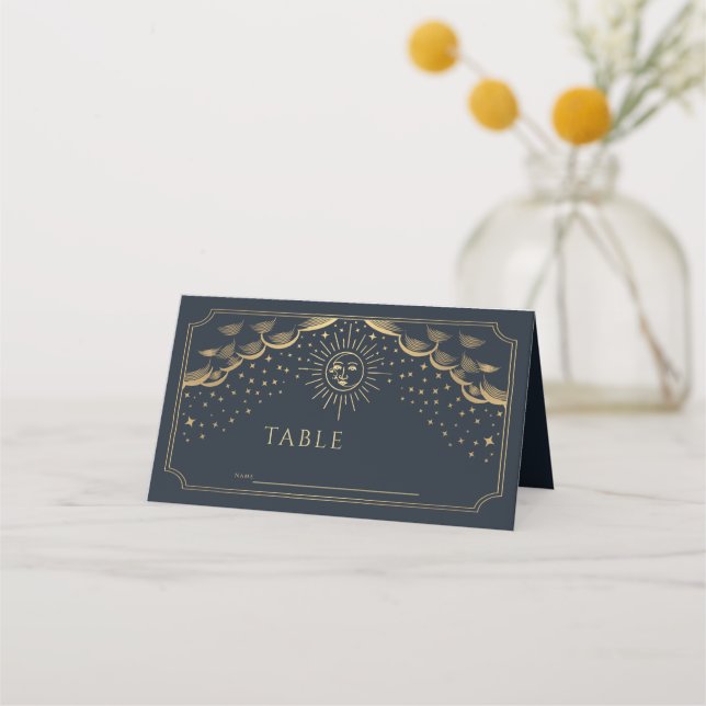 Placement Mariage de la carte Gold & Navy Sun et Moon Tarot (Devant)