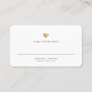 Placement Mariage de table Elegant Or moderne Carte Place