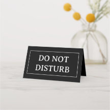 NE PAS DÉRANGER | Carte de place pliée 4" x 3,5"