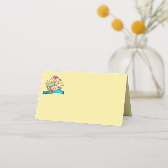 Placement Nom de la fête de Pâques Carte de lieu (Devant)