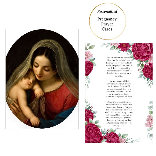 Placement Notre Sainte Mère Carte de Prière de Grossesse de  (Créateur téléchargé)