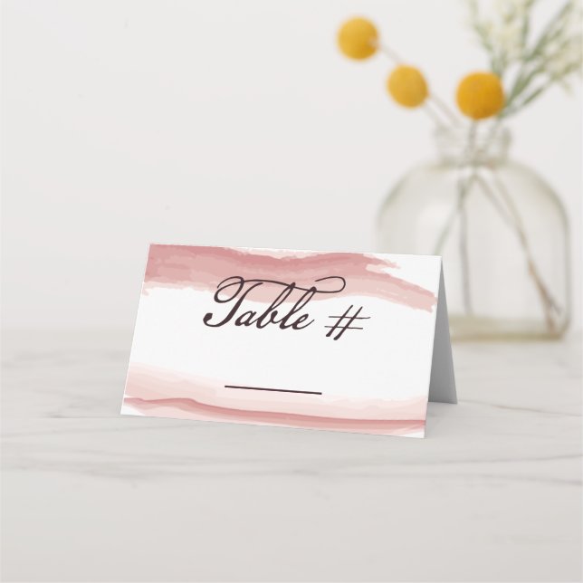 Placement Numéro de la table Carte de place pliée (Devant)