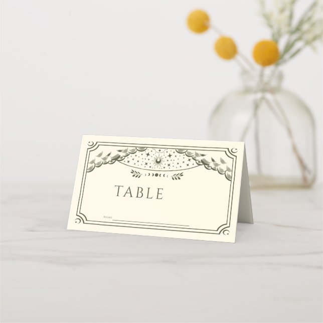 Placement Olive Elegant Mariage de la carte de Tarot gothiqu (Devant)