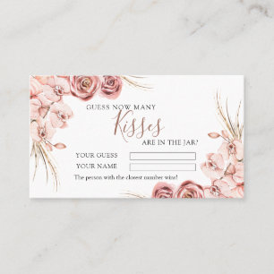 Placement Orchidée rose Boho Combien de baisers Douche Carte