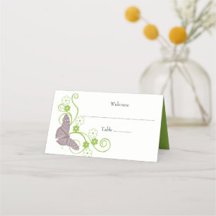 Placement Papillon rose Fleur de la réception Carte Place