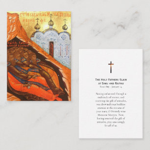 Placement Pères Saints tués à la carte de prière Sinai et Ra