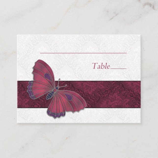 Placement Placer la carte de réglage Papillon Brocade rouge (Devant)