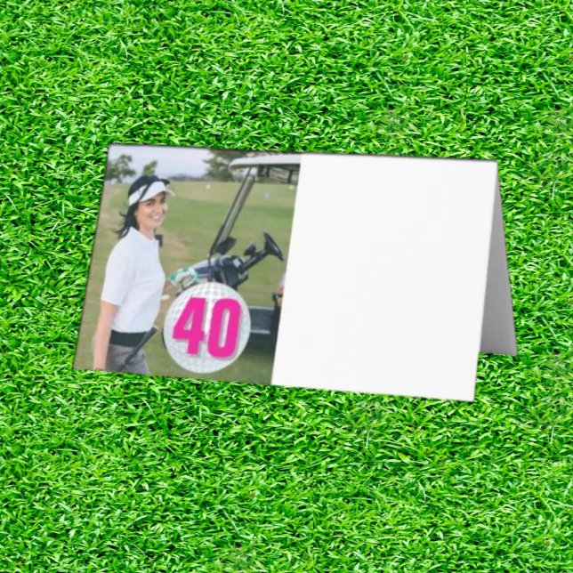 Placement PNK LADY Golf Plans de la partie pliée Carte de pl (Tee off in style with PiNK LADY flair!)