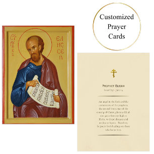 Placement Prophète Elisha Carte de prière chrétienne orthodo