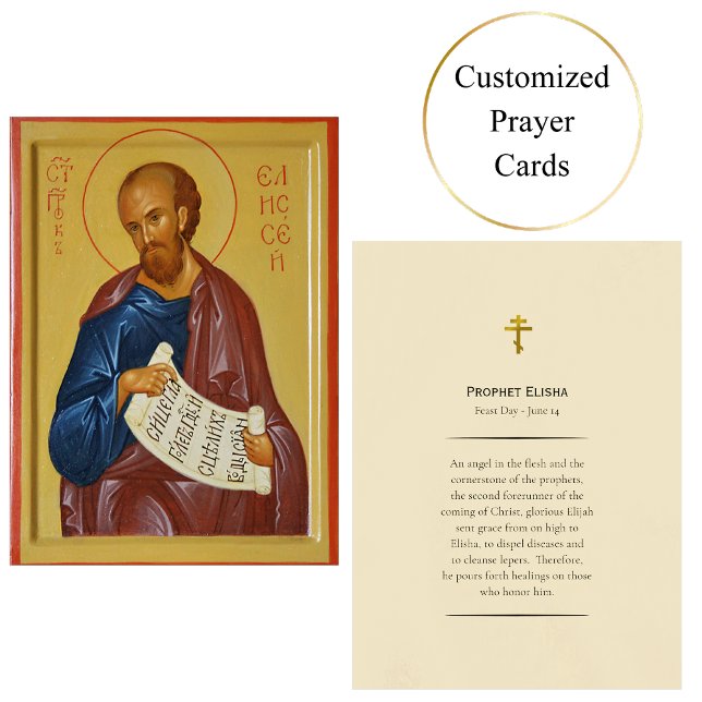 Placement Prophète Elisha Carte de prière chrétienne orthodo (Créateur téléchargé)