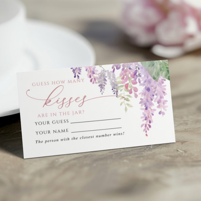 Placement Purple Wisteria Combien de baisers Douche Carte de (Créateur téléchargé)