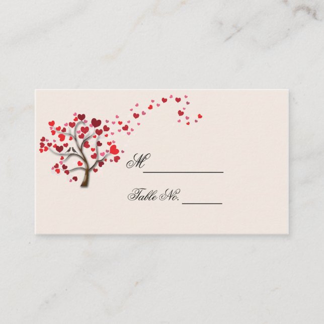 Placement Red Heart Tree sur la carte de place Mariage ivoir (Devant)