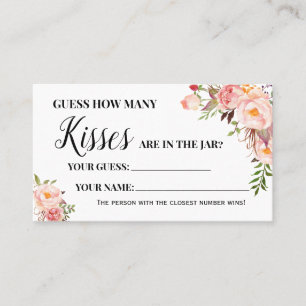 Placement Rose Combien de baisers Fête des mariées carte de