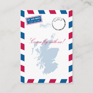 Placement Scotland Airmail Escort/Mariage de carte de siège