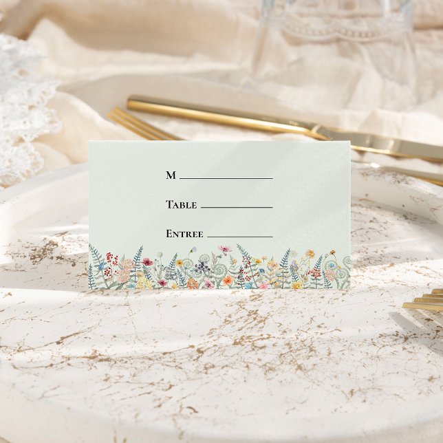 Placement Simple Carte de Table de Mariage Fleur de Menthe V (Créateur téléchargé)
