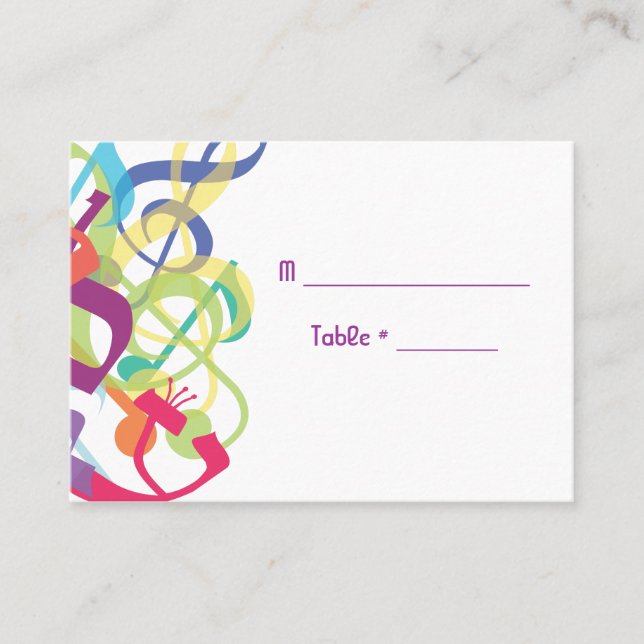 Placement SONS DE LA TORAH Bat Bar Mitzvah Carte de siège (Devant)