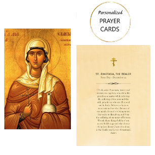 Placement St. Anastasia, la carte de prière du guérisseur