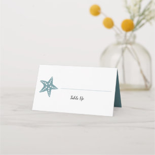 Placement Starfish Mariage moderne Numéro de table Carte de