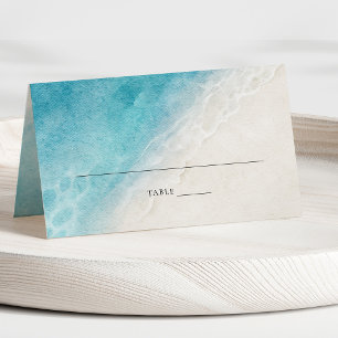 Placement Summer Beach Wedding Carte de lieu pliée