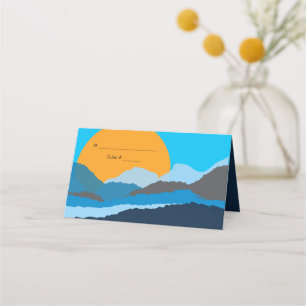 Placement SUNSET & MONTAGNES Bar Bat mitzvah Carte de siège