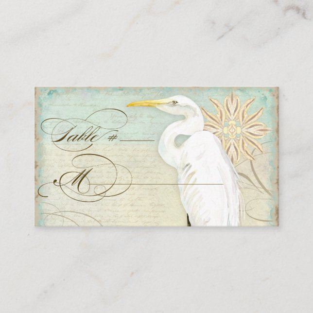 Placement Table Place Carte de réglage Great Egret Coastal B (Devant)