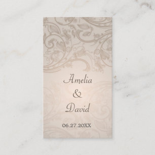 Placement Taupe Flourver Occasion spéciale Carte de visite