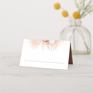 Placement Terracotta Pampas Grass Mariage Carte de Place