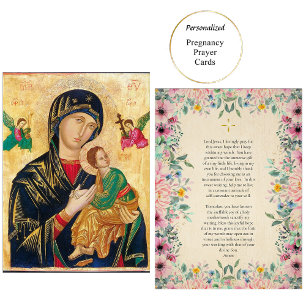 Placement Theotokos et la carte de prière de la grossesse en