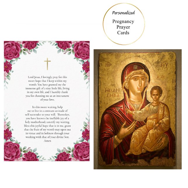 Placement Theotokos et la carte de prière de la grossesse en (Créateur téléchargé)