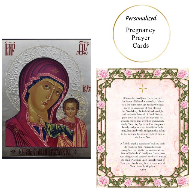 Placement Theotokos et la carte de prière de la grossesse en (Créateur téléchargé)