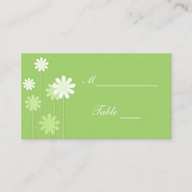 Placement Titulaires de la carte Mariage Place Daisy Vert (Devant)