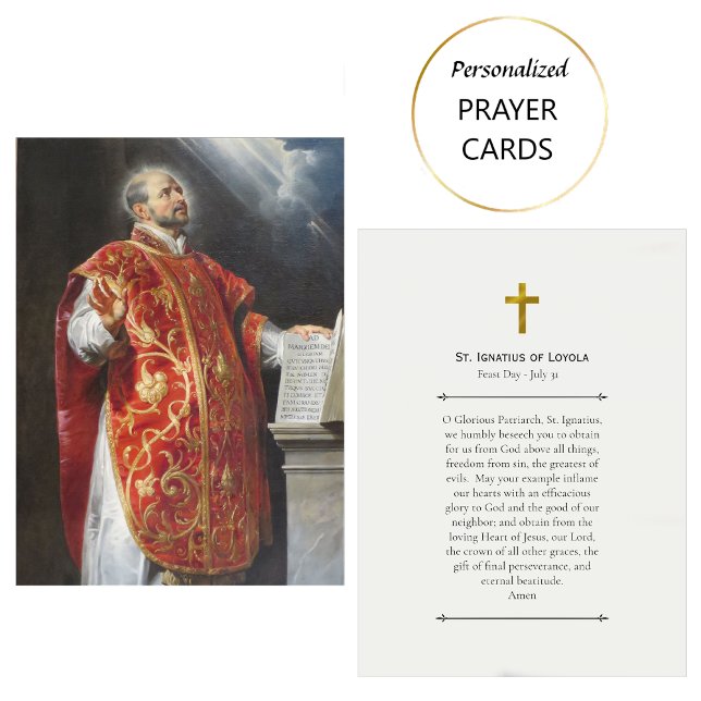 Placement Une prière à saint Ignace de Loyola carte de prièr (Créateur téléchargé)