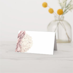 Placement Vintage Peony Botanical Mariage carte de place