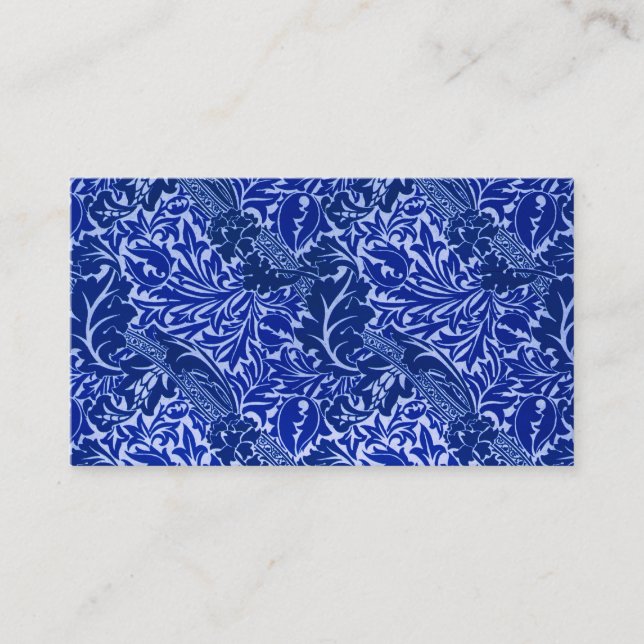 Placement William Morris Bleu Feuille Carte de siège (Devant)