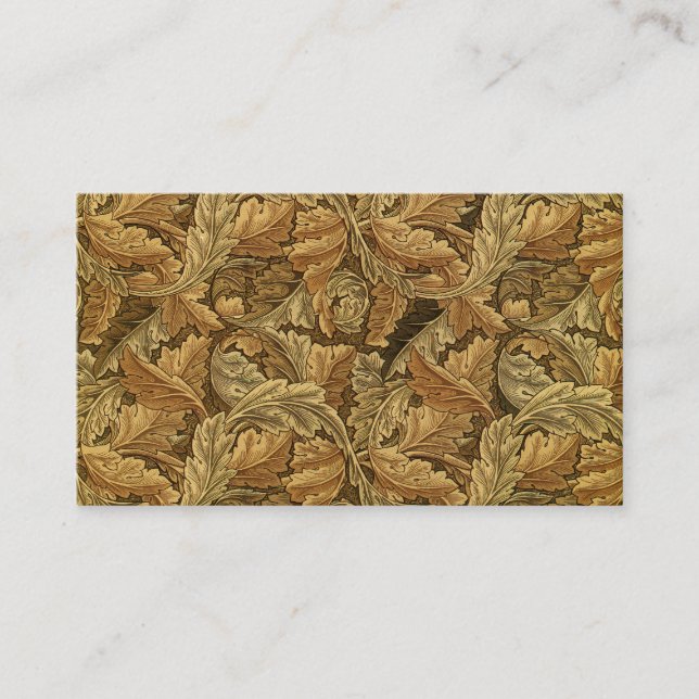 Placement William Morris Feuille Brown Carte de siège (Devant)