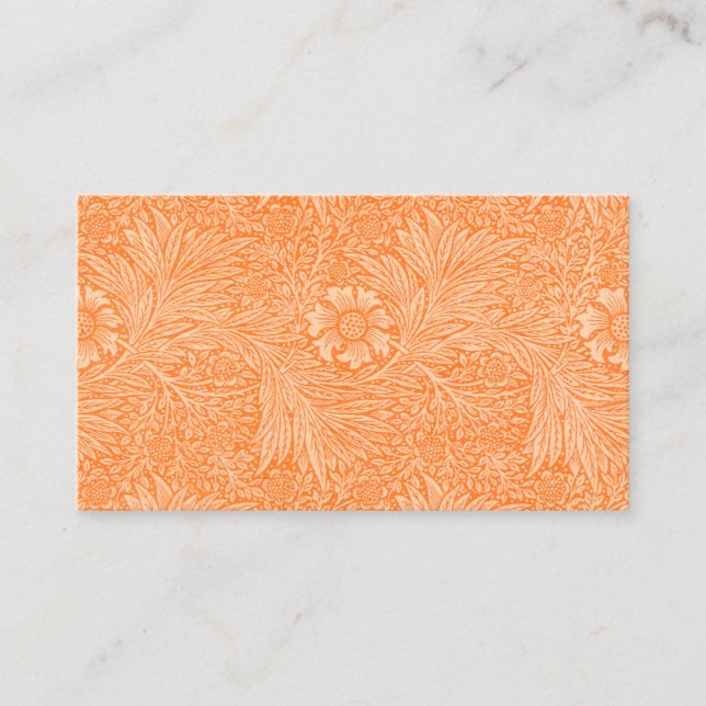 Placement William Morris Orange Flora Réception Carte De Siè (Devant)