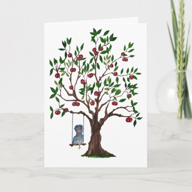 Placer le poulet sur une carte d'anniversaire de b (Devant)