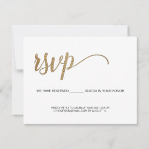 Places Réservables Minimalistes RSVP Gold