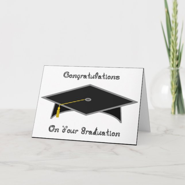 Plafond de diplôme Casquette ou carte papier noir (Devant)