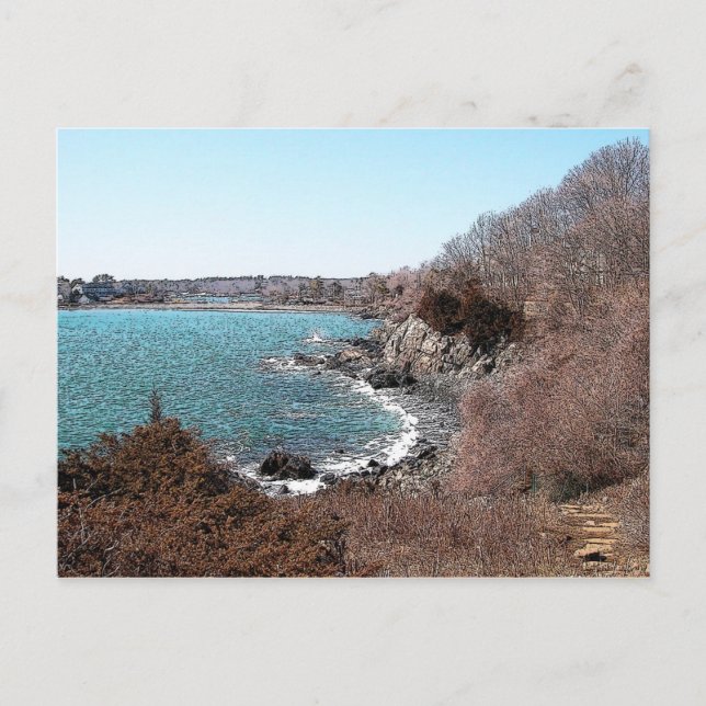 Plage à York Harbour, Maine - Carte postale (Devant)
