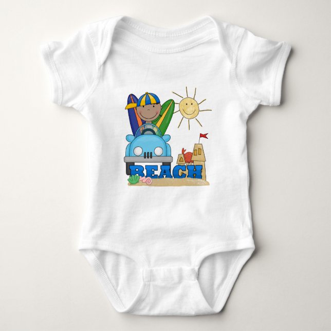 PLAGE African American Boy Tshirts et cadeaux (Devant)