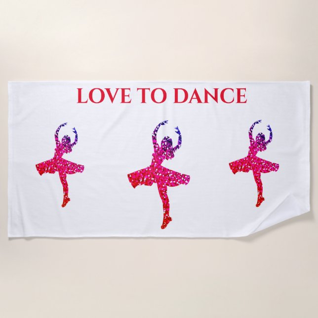 Plage AIME DANSER serviette de plage. (Devant)