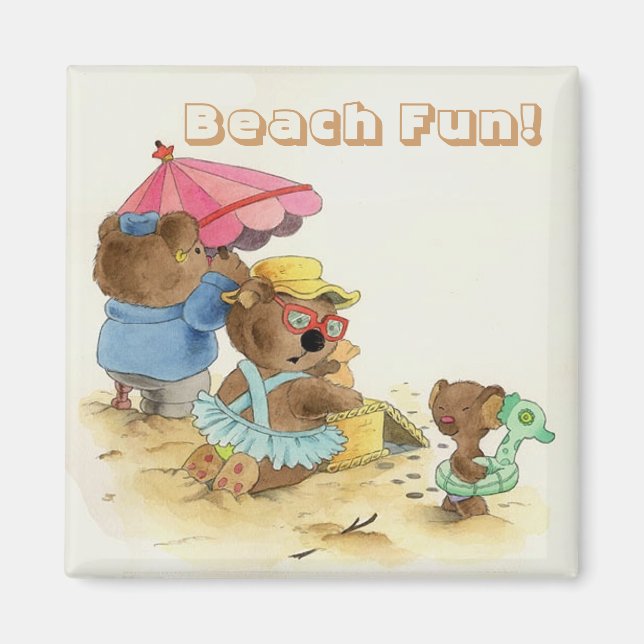 Plage Amusant - Magnet (Devant)