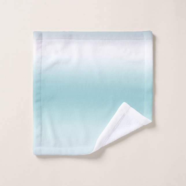 Plage Aqua Blue Ombre (Gant de toilette)