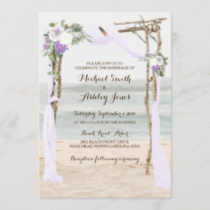 Plage Arbor Lavender Mariage Invitations