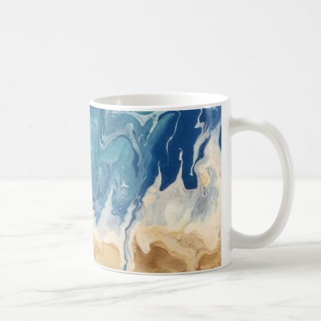 Plage Art Abstrait café Mug (Droite)