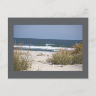 Plage avec carte postale Waves