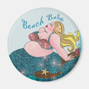 Plage Babe Mermaid magnets