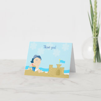 Plage Baby Sand Castle Boy Folded Merci note